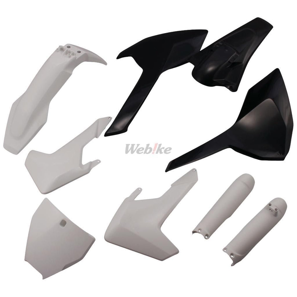 FULL PLASTIC KIT, WHITE/BLACK