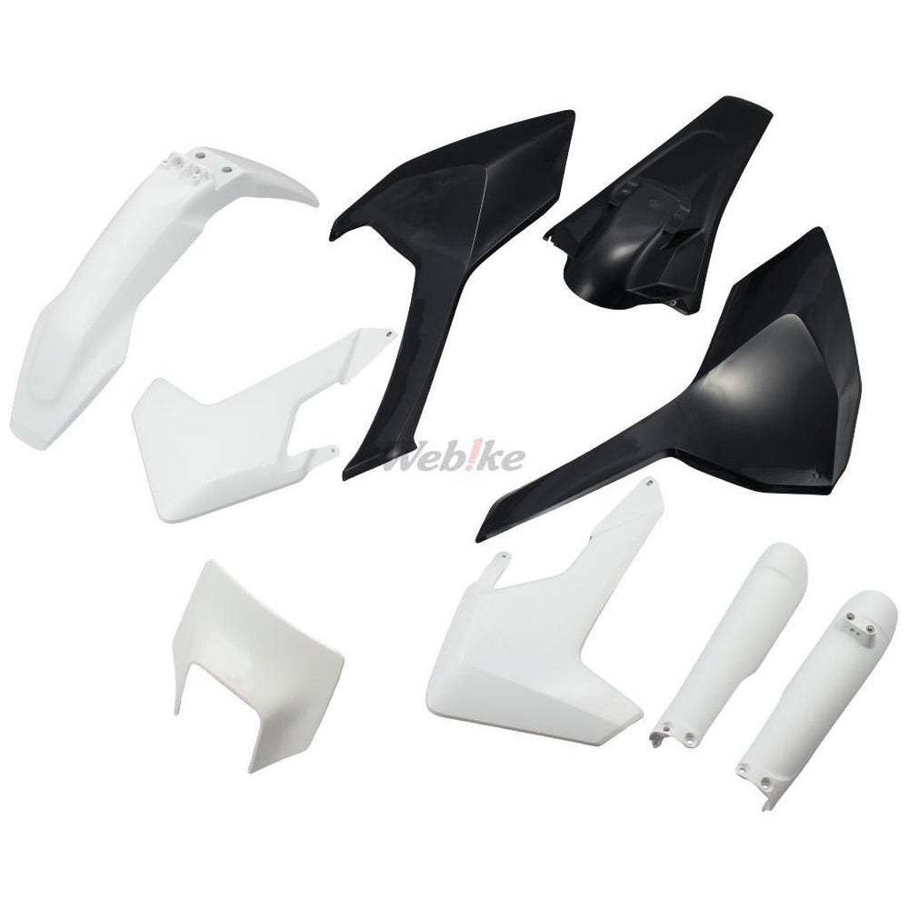 FULL PLASTIC KIT, WHITE/BLACK