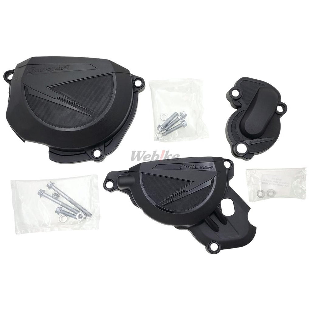 Kit Clutch+Ignition cover protector, BLACK