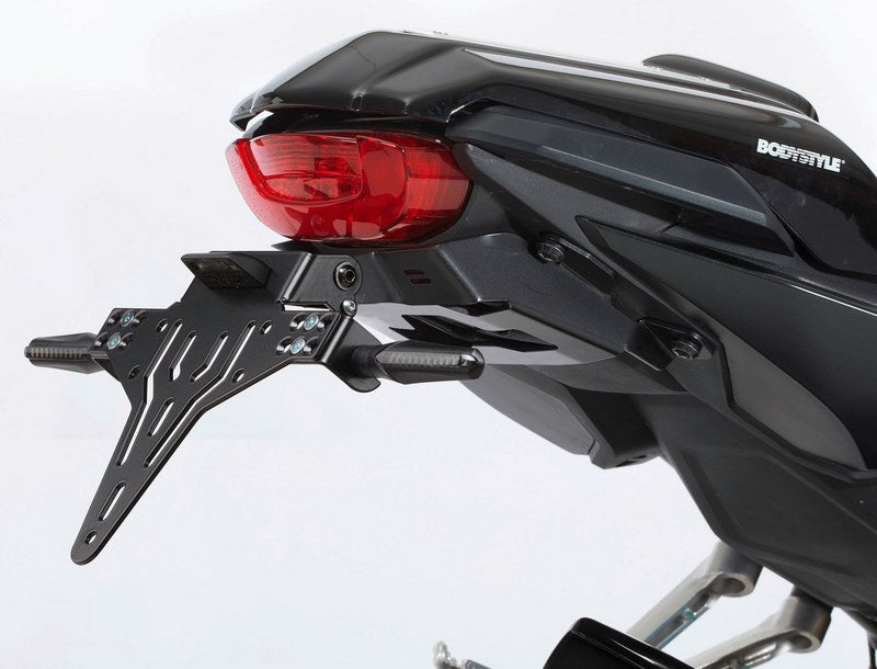 PROTECH license plate holder kit including reflector and plate light , Black | 5820503