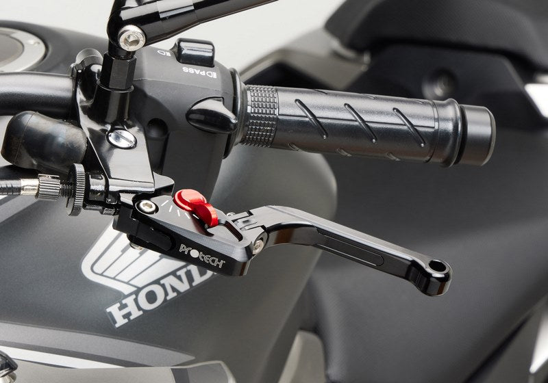 PROTECH clutch lever Race distance and length adjustable I foldable, Black/Red | 65806021