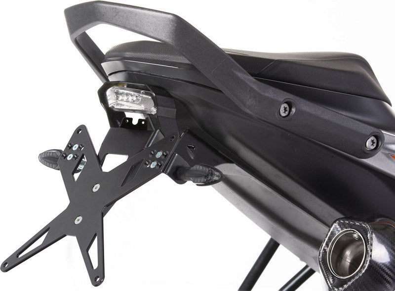 PROTECH license plate holder kit including LED-taillight, reflector and plate light , Black | 7210046