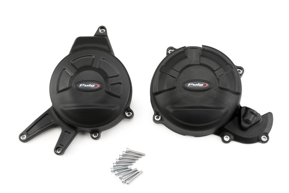 Puig Engine Cover Track For Championship Black | 21500N