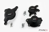 Puig Engine Cover Track For Championship Black | 21508N