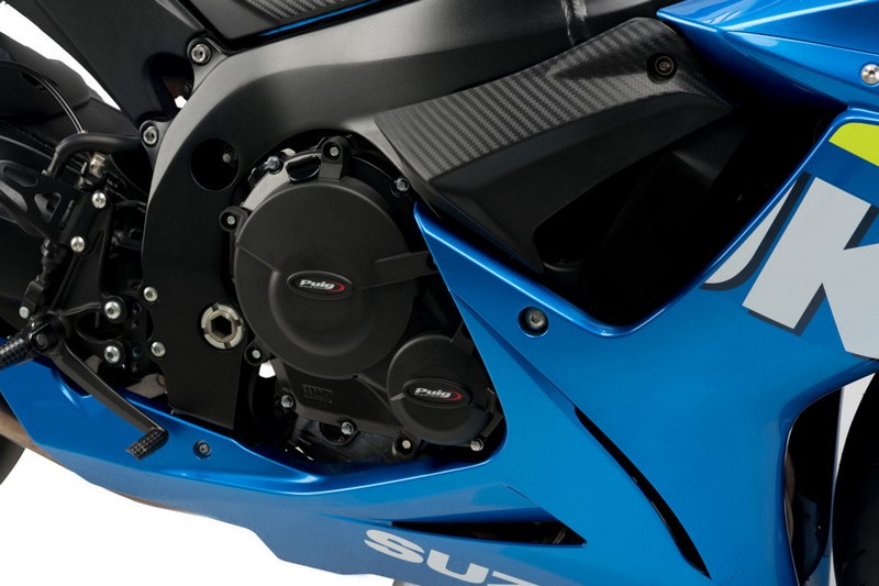 Puig Engine Cover Track For Championship Black | 21515N