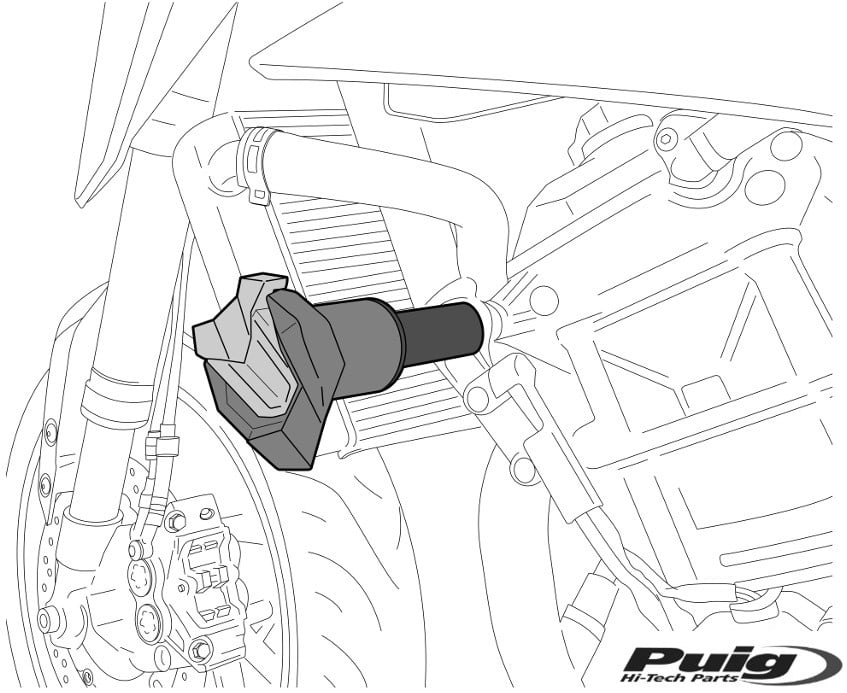 Puig R19 Frame Sliders Black | 21535N