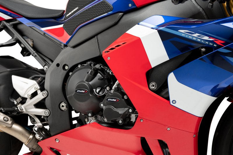 Puig Engine Cover Track For Championship Black | 21706N