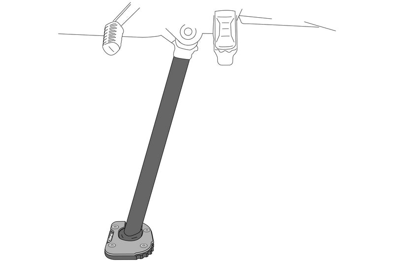 Puig Kickstand Extension With Standard Suspension Black | 21776N
