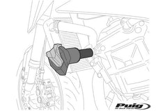 Puig_Crash Pads R19 Kawasaki Ninja Hybrid 24' C/Black | 22175N