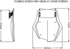 Puig TOURING WINDSHIELD WITH VISOR FOR BMW F750GS 2018 | 3832