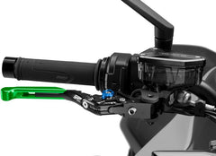Puig Brake Lever 4.0. With Green Selector/Black Extendable | 414VN