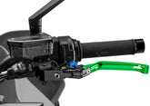 Puig Foldable Clutch Levers 4.0. With Green Selector | 4210V