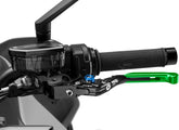 Puig Clutch Levers 4.0. With Green Selector/Black Extendable | 424VN