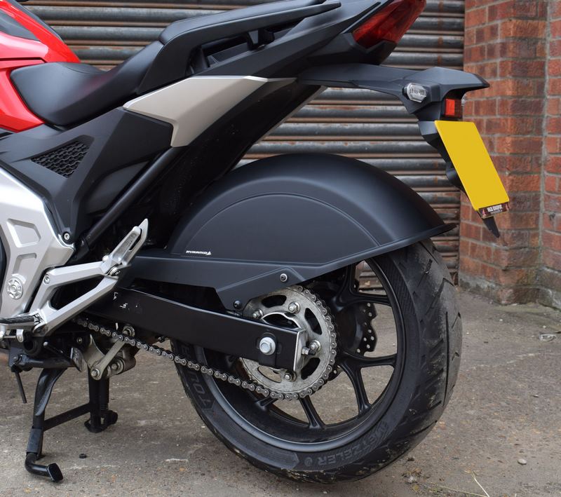 Pyramid Full Rear Hugger | Matte Black | Honda NC 700 S 2012>Current | 071150M