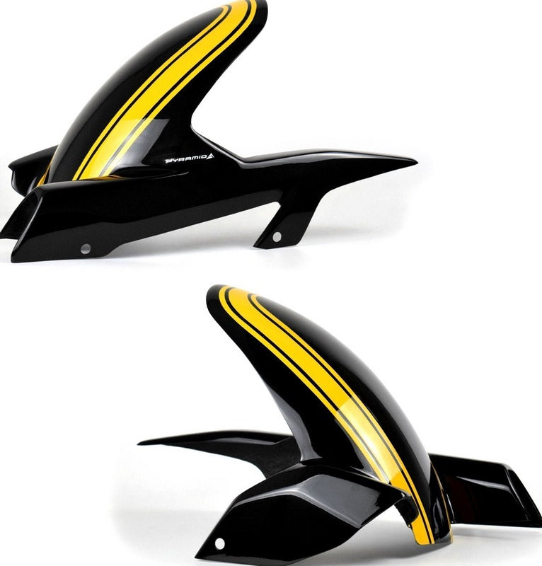 Pyramid Hugger | Metallic Diablo Black/Metallic Yellow (Yellow Ball Scheme) | Kawasaki Z 900 RS SE 2022>Current | 073880R