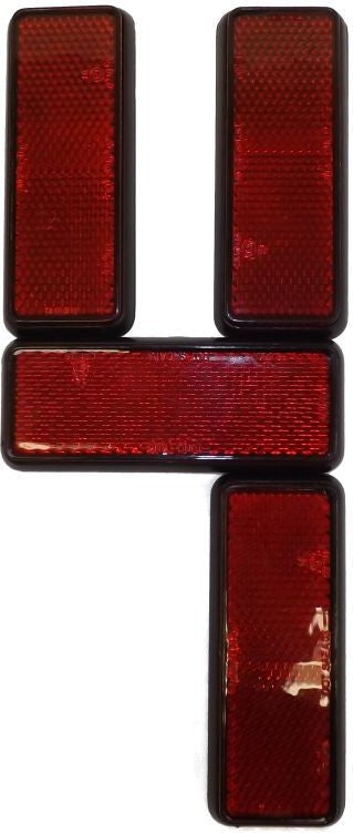 Pyramid Plastics Pyramid Universal Stick on Red Reflectors | 08001