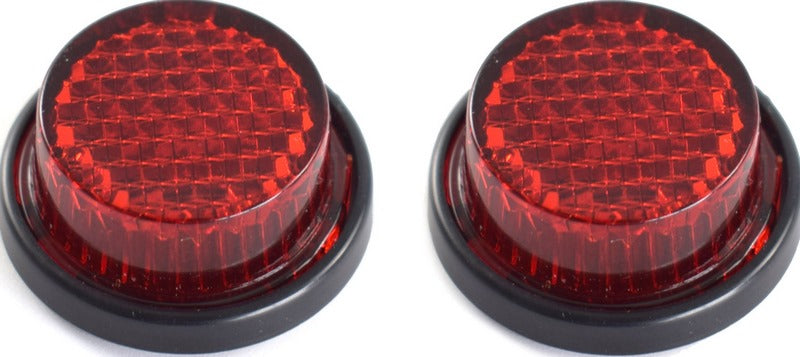 Pyramid Universal Round Number Plate Reflector | Pack Of 2 | 08004