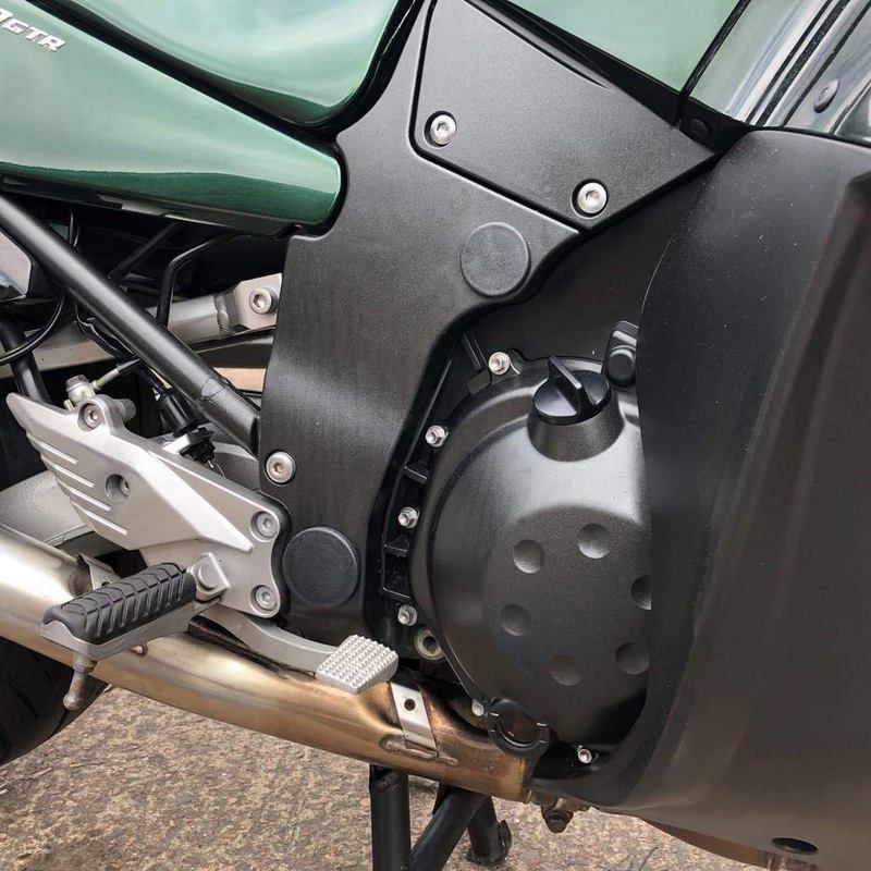 Pyramid Plastics Frame End Caps | Matte Black | Kawasaki GTR 1400 2007> | 089305