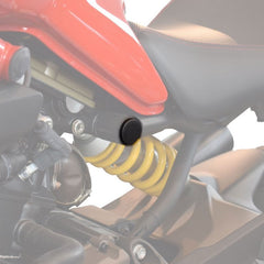 Pyramid Plastics Ducati Monster 821 Frame End Caps Matte Black 2014>2016 | 089503
