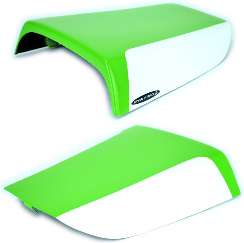 Pyramid Plastics Kawasaki ZX7-R Seat Cowl Gloss Green/Metallic White 1989>2003 | 13560D