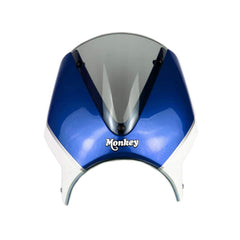 Pyramid Plastics Fly Screen | Pearl Glittering Blue/Ross White | Honda Monkey 125 2018> | 21250GB