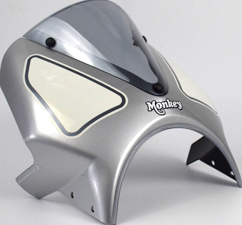 Pyramid Fly Screen | Silver/White | Honda Monkey 125 2022>Current | 21250Z