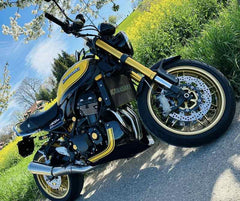 Pyramid Belly Pan | Metallic Diablo Black/Metallic Yellow (Yellow Ball Scheme) | Kawasaki Z 900 RS SE 2022>Current | 23905P