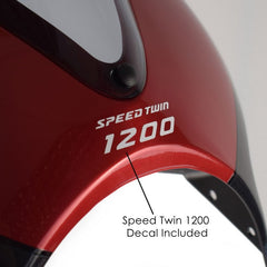 Pyramid Fly Screen | Carnival Red & Storm Grey | Triumph Speed Twin 1200 2024>Current | 26000H