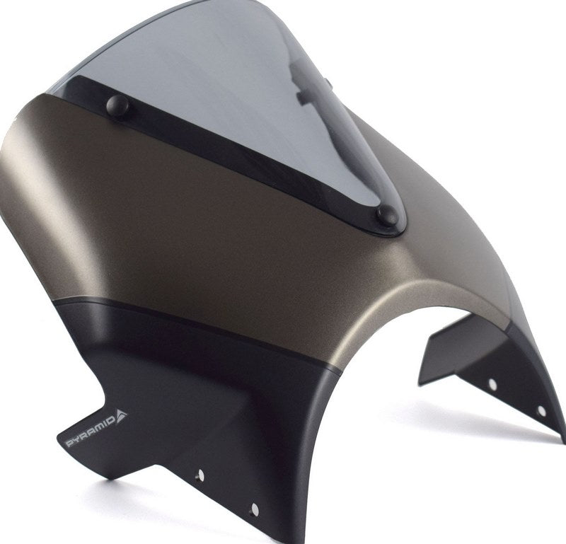 Pyramid Fly Screen | Matte Ironstone & Matte Storm Grey | Triumph Speed Twin 1200 2024>Current | 26000K