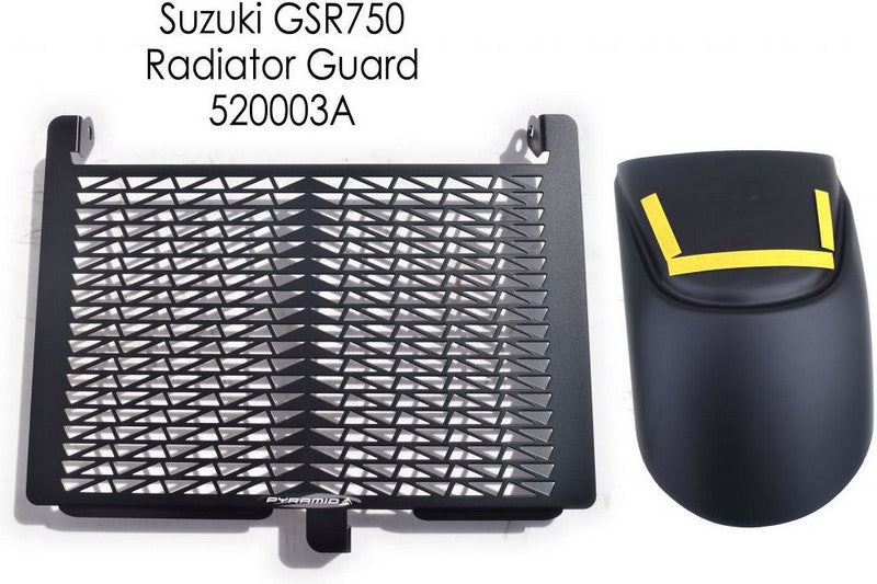 Pyramid Plastics Suzuki GSR 750 Radiator Guard Matte Black 2011> | 520003A
