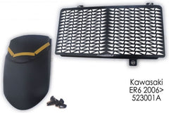 Pyramid Plastics Kawasaki ER-6N Radiator Guard Matte Black 2006> | 523001A