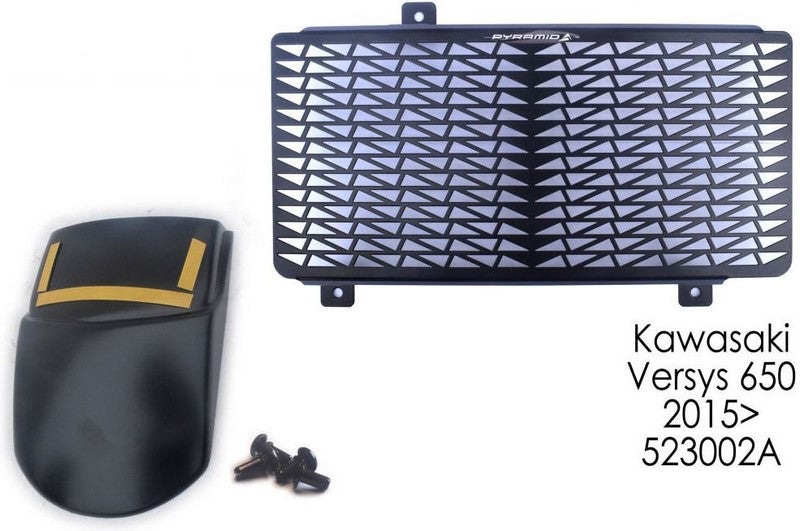 Pyramid Plastics Kawasaki Versys 650 Radiator Guard Matte Black 2015> | 523002A