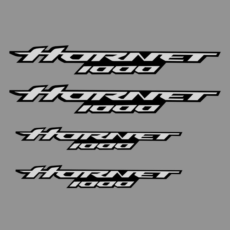 Decals - Hornet Logo Set Of 4 White & Black