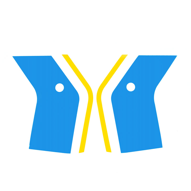 Decals Seat Cowl Blue & Yellow Set