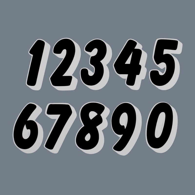 Decals Racing Numbers Set 0-9