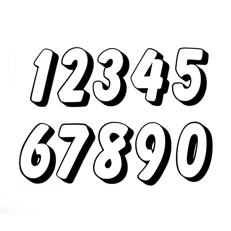 Decals Racing Numbers Set 0-9