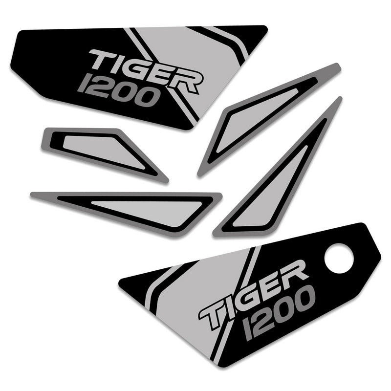 Decals (Set of 6) Black & Grey