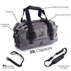 Waterproof 20L Motorcycle Duffle Bag Grey