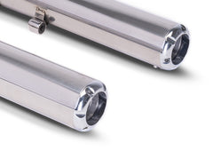 2X Custom Slip On Sport Exhaust Stainless Chrome, Endcap Bmw R18 V2 2 Pcs., Alloy Chrome