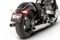 2X Custom Slip On Sport Exhaust Stainless Chrome, Endcap Bmw R18 V2 2 Pcs., Alloy Chrome