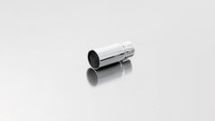 2X Custom Exhaust Stainless Chrome End Cap Straight End 2 Pcs. Stainless Chrome Connecting Tube Incl. Euro 4 Cat. 2 Pcs., EC Homologation
