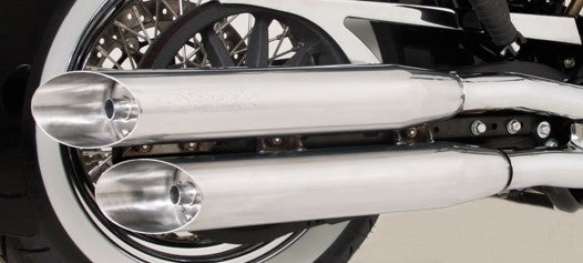 Custom Slash Cut Muffler Incl. Cat. Top/Bottom, EC- Approval