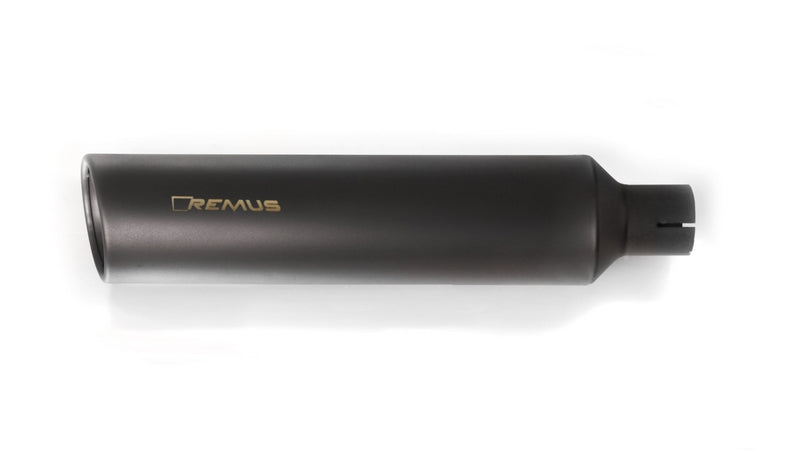 1 X Custom Muffler Rolled Up Ø 102 mm 4'', Stainless Black, Incl. EC Homologation
