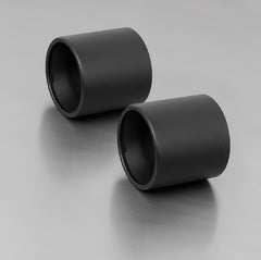 Custom Exhaust, Stainless Black, Endcap Straight End 2 Stk. Stainless Black