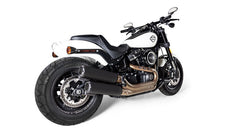 2X Custom Exhaust Ø 102 mm, Without Catalytic Converter, With Can-Bus Actuated Sound System - Asc, Stainless Black, Endcap Short Cut V1 2 Pcs., Alloy Chrome