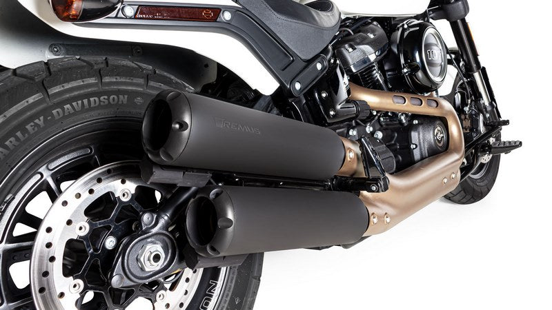 2X Custom Exhaust Ø 102 mm, Without Catalytic Converter, With Can-Bus Actuated Sound System - Asc, Stainless Black, Endcap Short Cut V1 2 Pcs., Alloy Chrome
