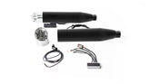 1 X Custom Exhaust Slip-On Ø 102 mm No Cat. Asc, Stainless Black, Endcap Straight End V1 1 Pc., Alloy Chrome