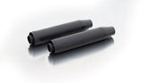 2 X Custom Exhaust Slip-On Ø 90 mm Incl. Cat. Asc, Stainless Black, Endcap Short Cut V1 2 Pcs., Alloy Chrome
