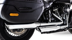 2 X Custom Slip-On Exhaust Ø 90 mm Incl. Cat., Asc, Stainless Black, Endcap Short Cut V1 (2 Pcs.), Alloy Chrome