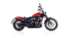 2 X Custom Slip-On Exhaust Ø 90 mm Incl. Cat., Asc, Stainless Black, Endcap Short Cut V1 2 Pcs., Alloy Chrome